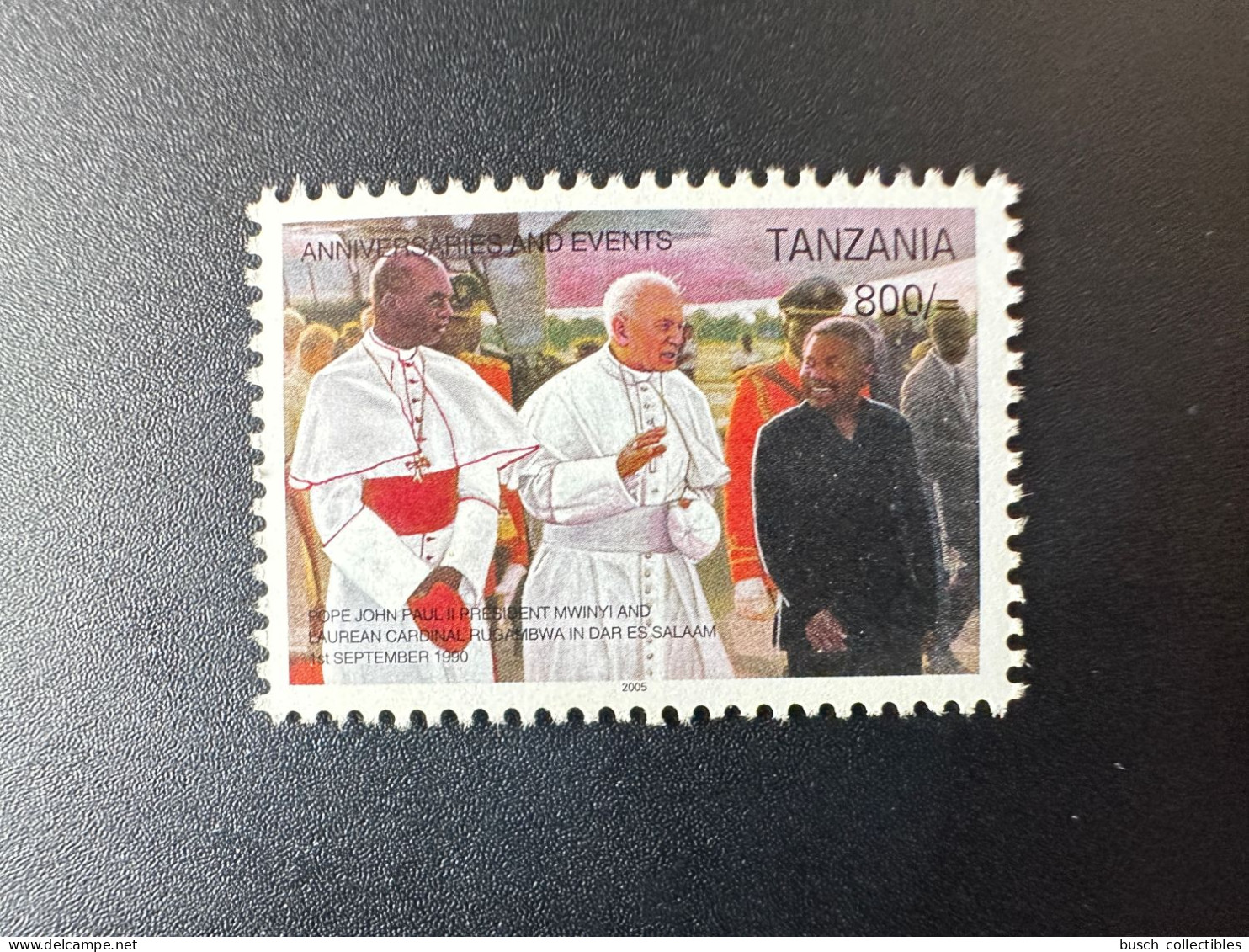 Tanzania 2005 Mi. 4334 Pape Jean-Paul II Papst Johannes Paul Pope John Paul Cardinal September 1990 Anniversaries Events - Popes