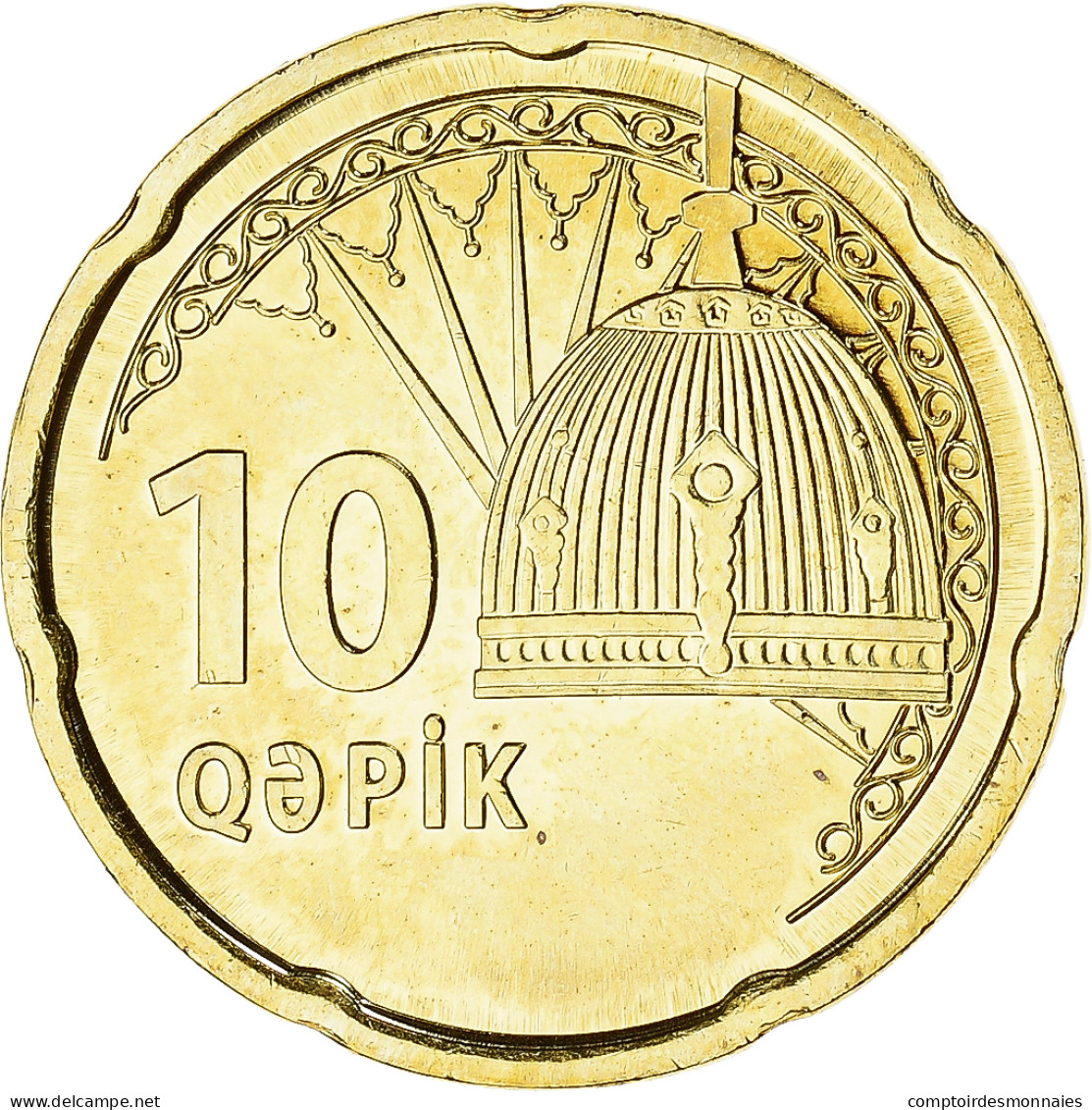 Monnaie, Azerbaïdjan, 10 Qapik, 2021, SPL, Acier Plaqué Laiton - Azerbaigian