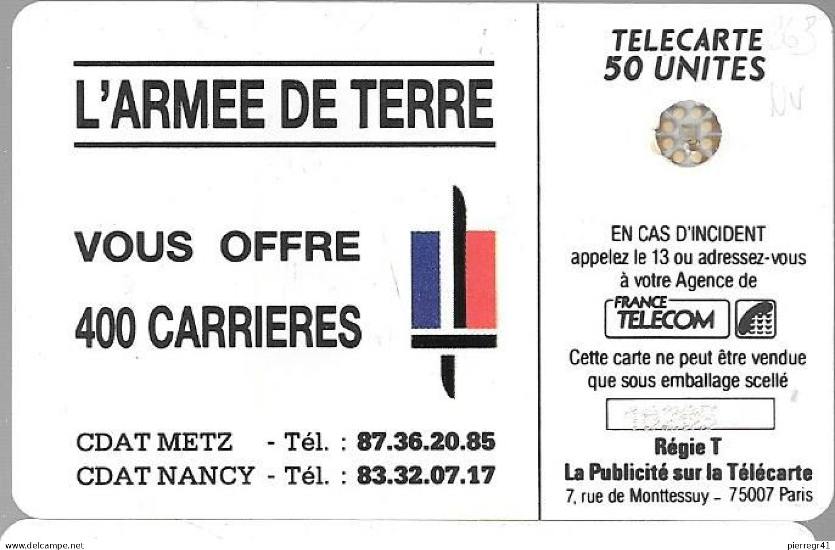 CARTE-PRIVEE-1990-D363-SC5Ob-HELICOPTERE Armée De Terre-N°imp 18285-1000ex-Neuve-TBE/LUXE-RARE - Privat