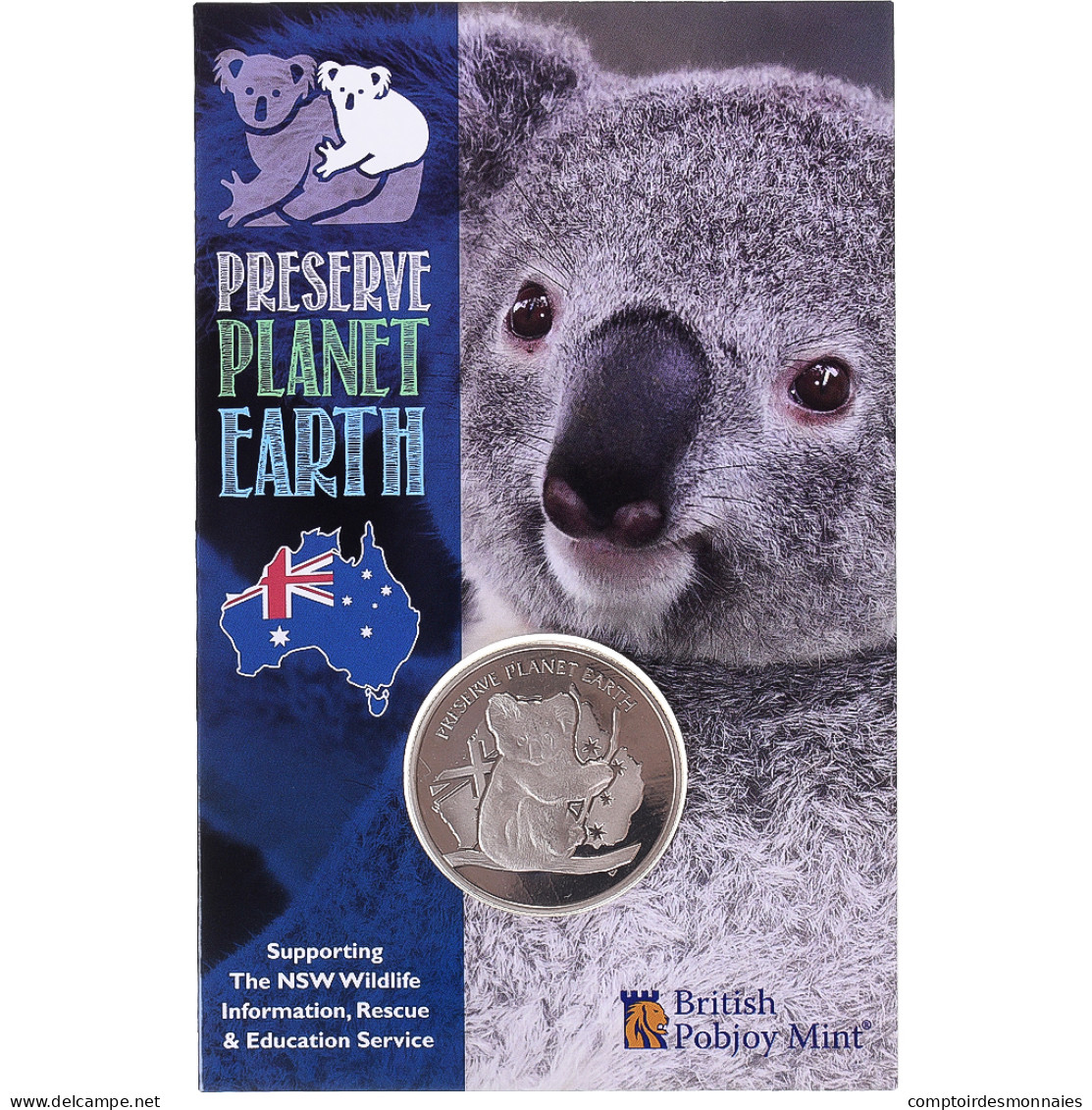 Monnaie, Niue, Dollar, 2020, Pobjoy Mint, Australian Koala, FDC, Cupro-nickel - Niue