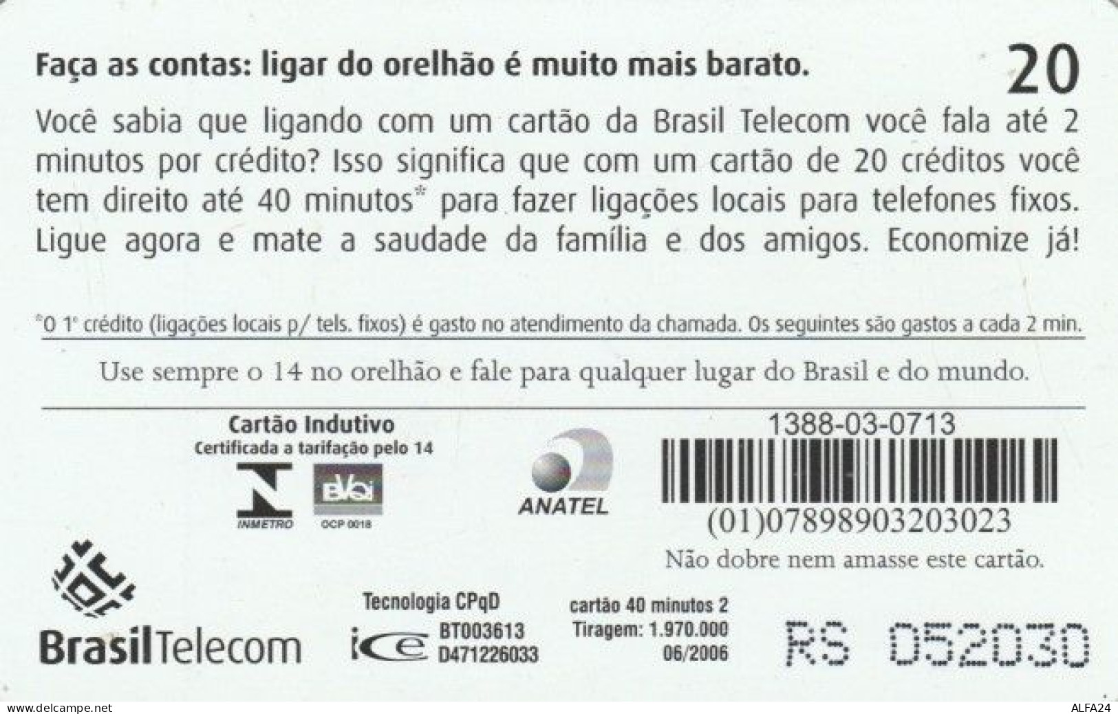 PREPAID PHONE CARD BRASILE (PK243 - Brésil