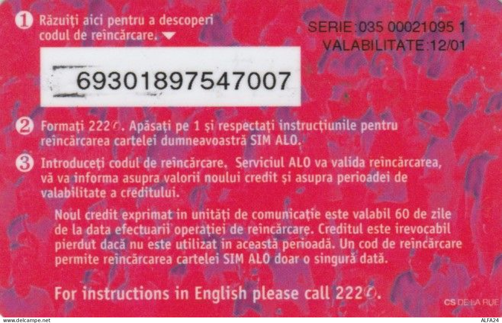 PREPAID PHONE CARD ROMANIA (PK1568 - Romania