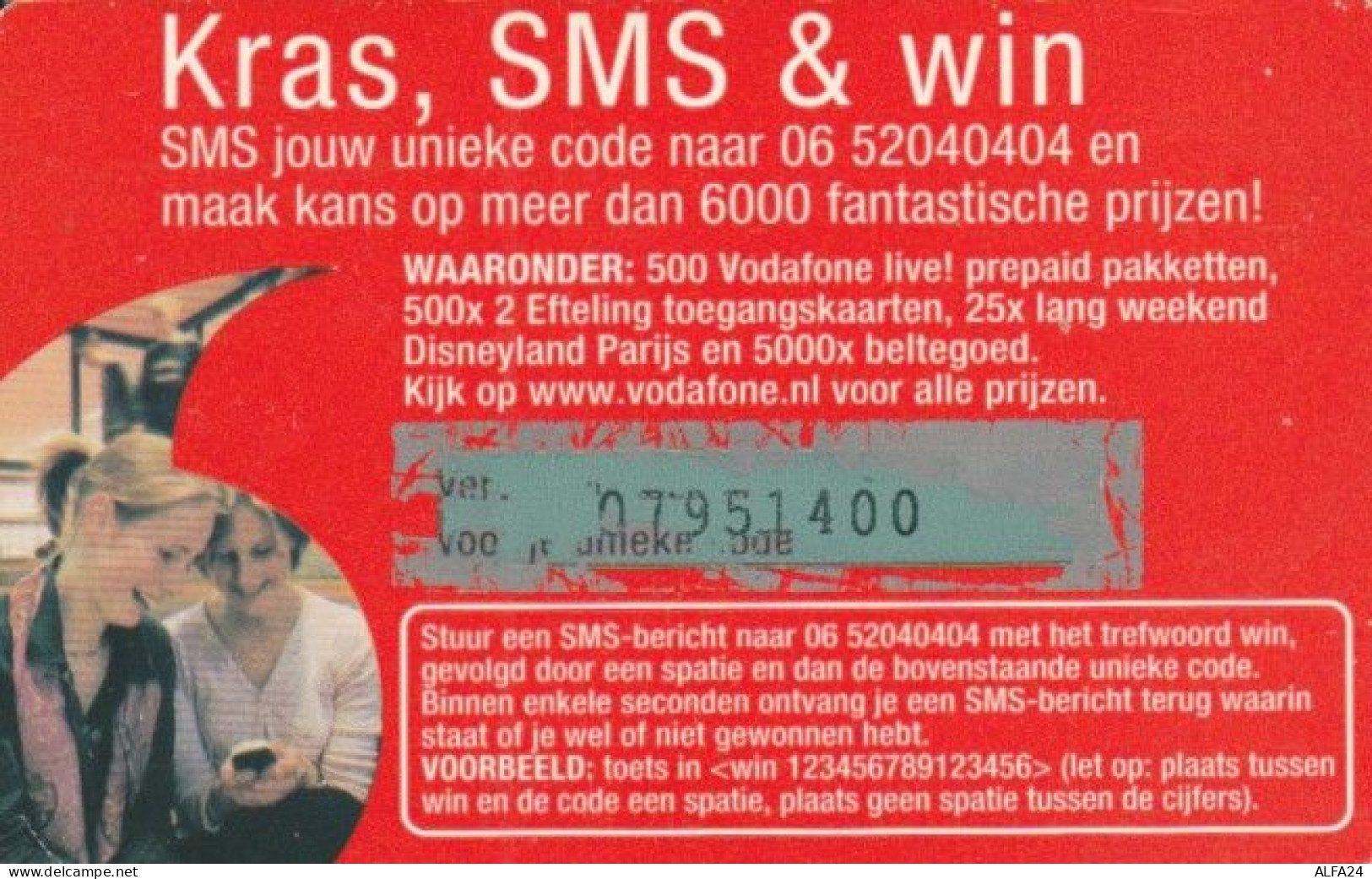 PREPAID PHONE CARD OLANDA-VODAFONE (PK1581 - Cartes GSM, Prépayées Et Recharges