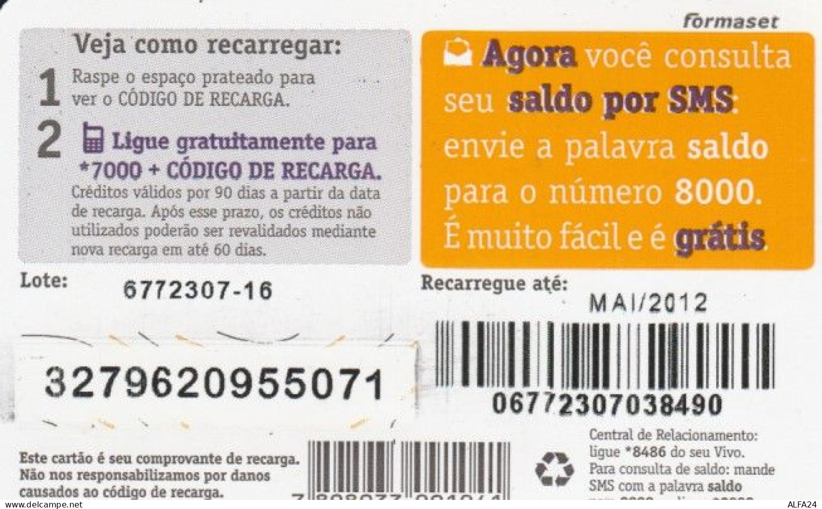 PREPAID PHONE CARD BRASILE (PK1601 - Brésil