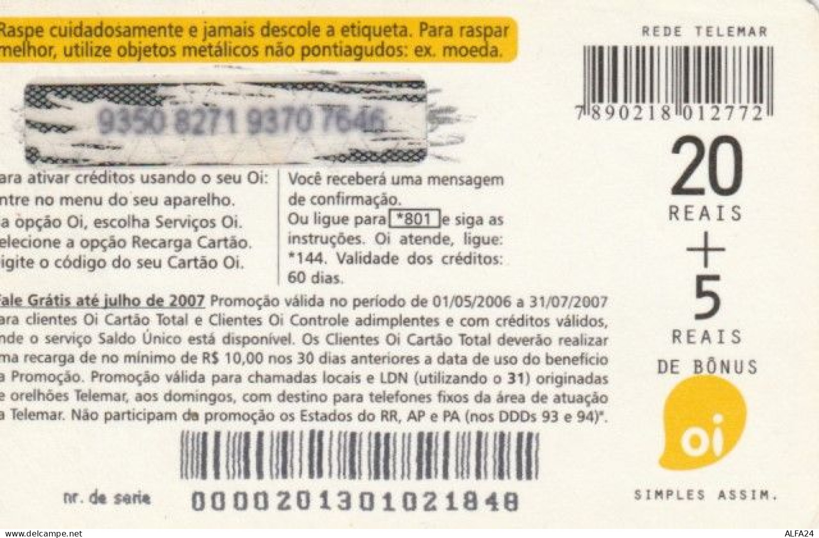 PREPAID PHONE CARD BRASILE (PK733 - Brésil