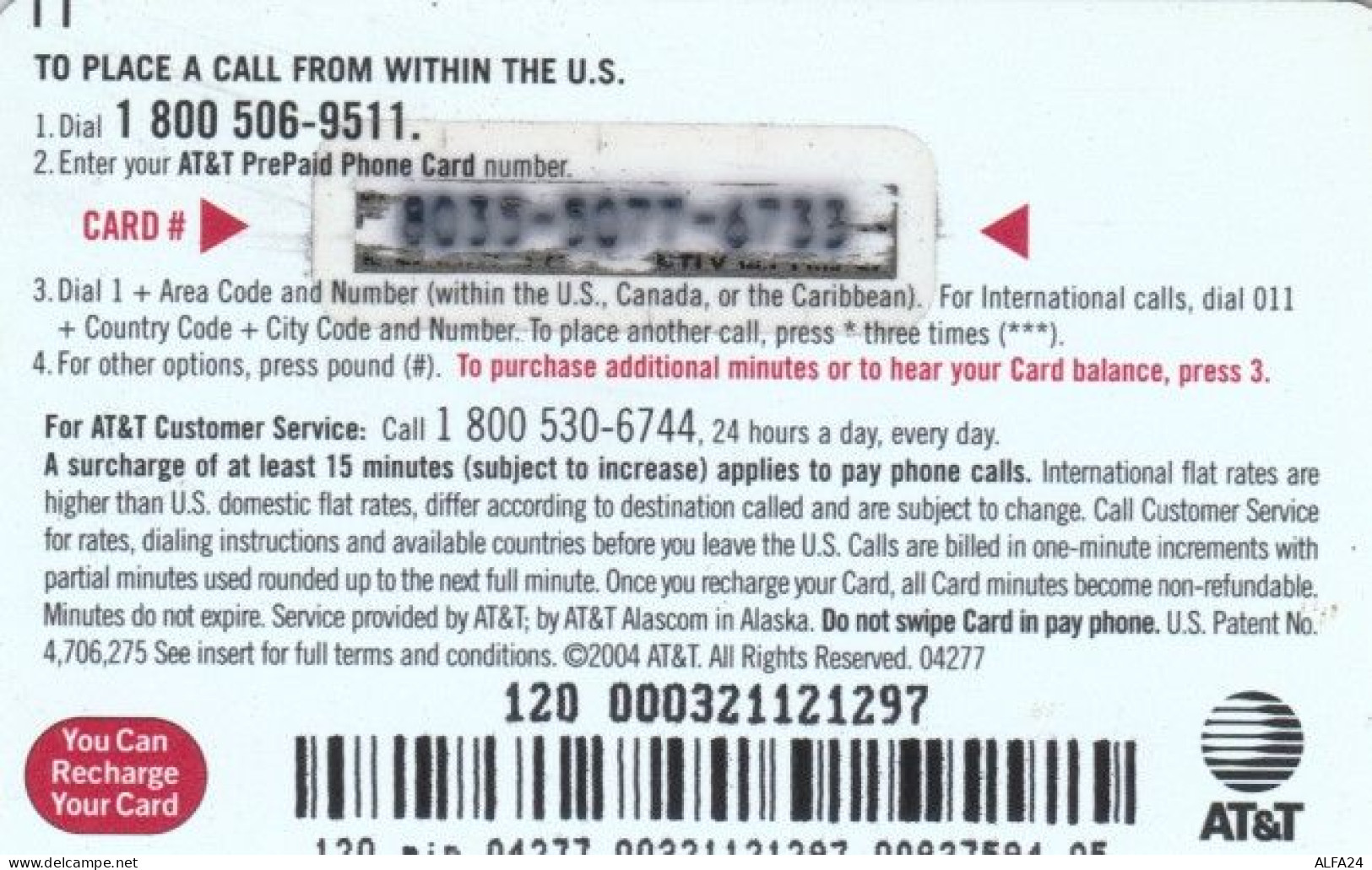 PREPAID PHONE CARD STATI UNITI - AT.T. (PK1089 - AT&T