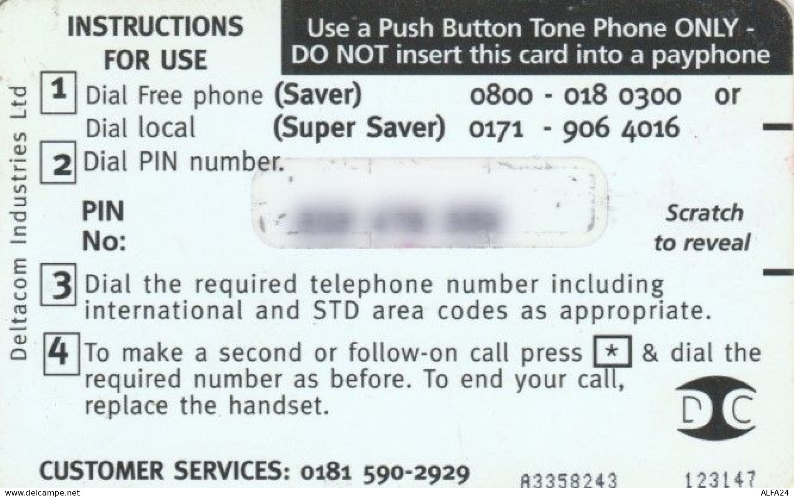PREPAID PHONE CARD REGNO UNITO  (PK1333 - BT Kaarten Voor Hele Wereld (Vooraf Betaald)