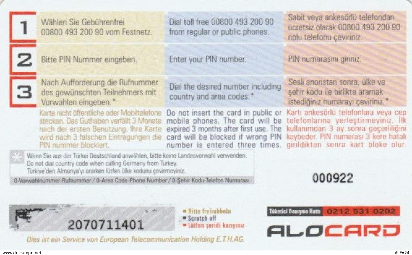 PREPAID PHONE CARD GERMANIA (PK2140 - GSM, Voorafbetaald & Herlaadbare Kaarten