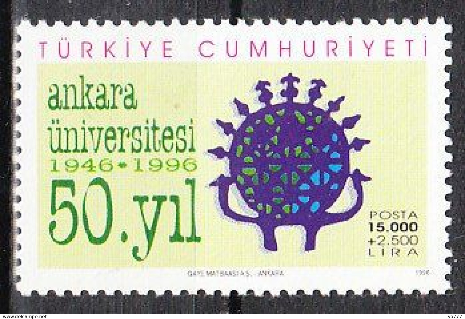 (3100) TURKEY 50th ANNIVERSARY OF ANKARA UNIVERSITY MNH** - Nuevos