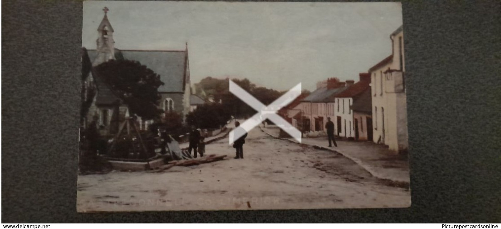 CASTLECONNELL COUNTY LIMERICK OLD COLOUR POSTCARD IRELAND - Limerick