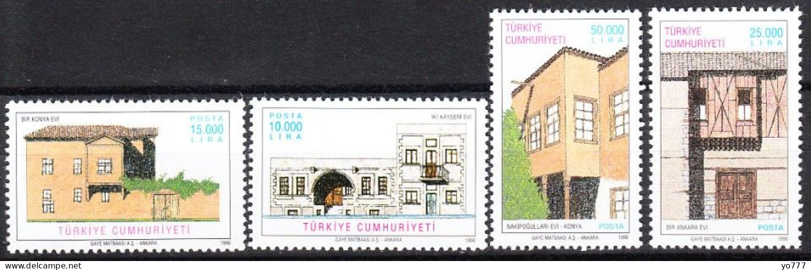 (3081-84) TRADITIONAL TURKISH HOUSES MNH** - Nuovi