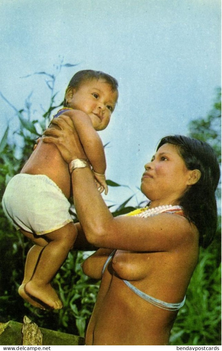 Colombia, CHOCO, Native Topless Indian Woman, India Chola (1970s) Postcard - Colombie