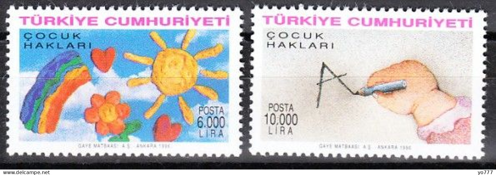 (3068-69) TURKEY CHILDREN RIGHTS MNH** - Neufs