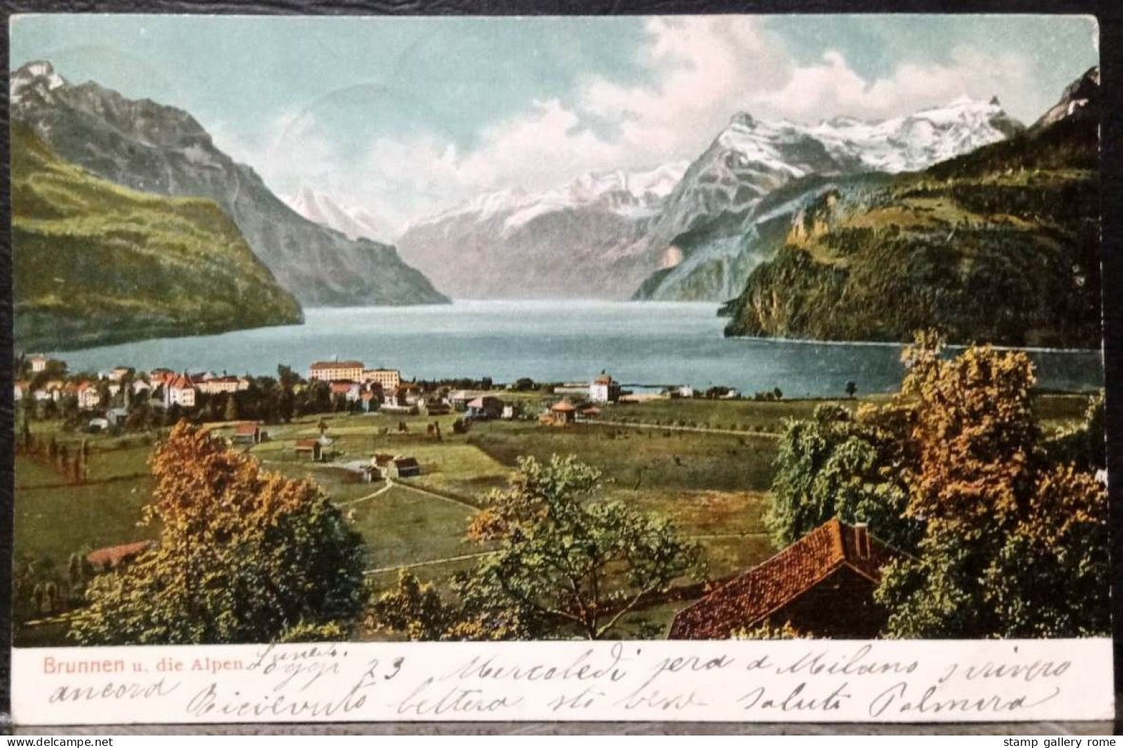 CARTOLINA - BRUNNEN U DIE ALPEN - VIAGGIATA 1905 - Alpthal