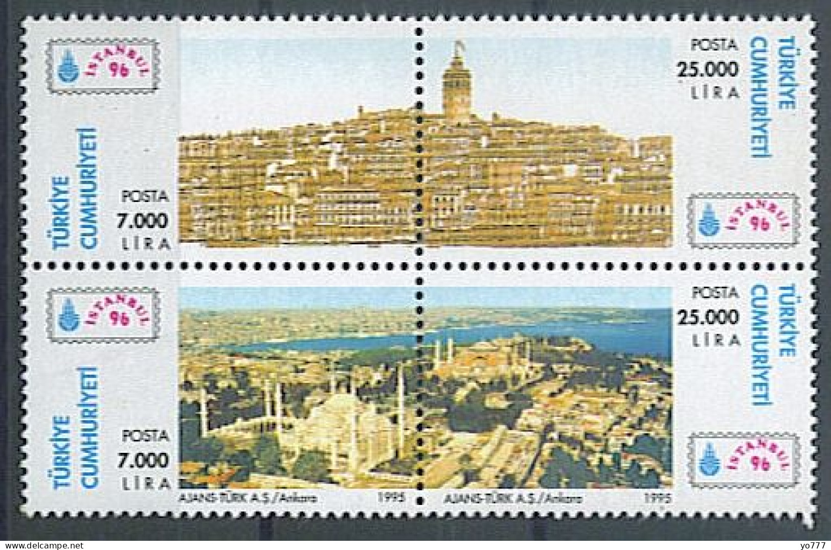 (3057-60) TURKEY ISTANBUL 96 THE WORLD PHILATELIC EXHIBITION MNH** - Nuovi