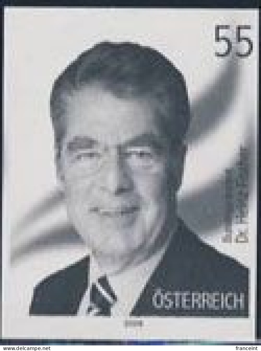 AUSTRIA(2008) Heinz Fischer. Black Print. - Ensayos & Reimpresiones