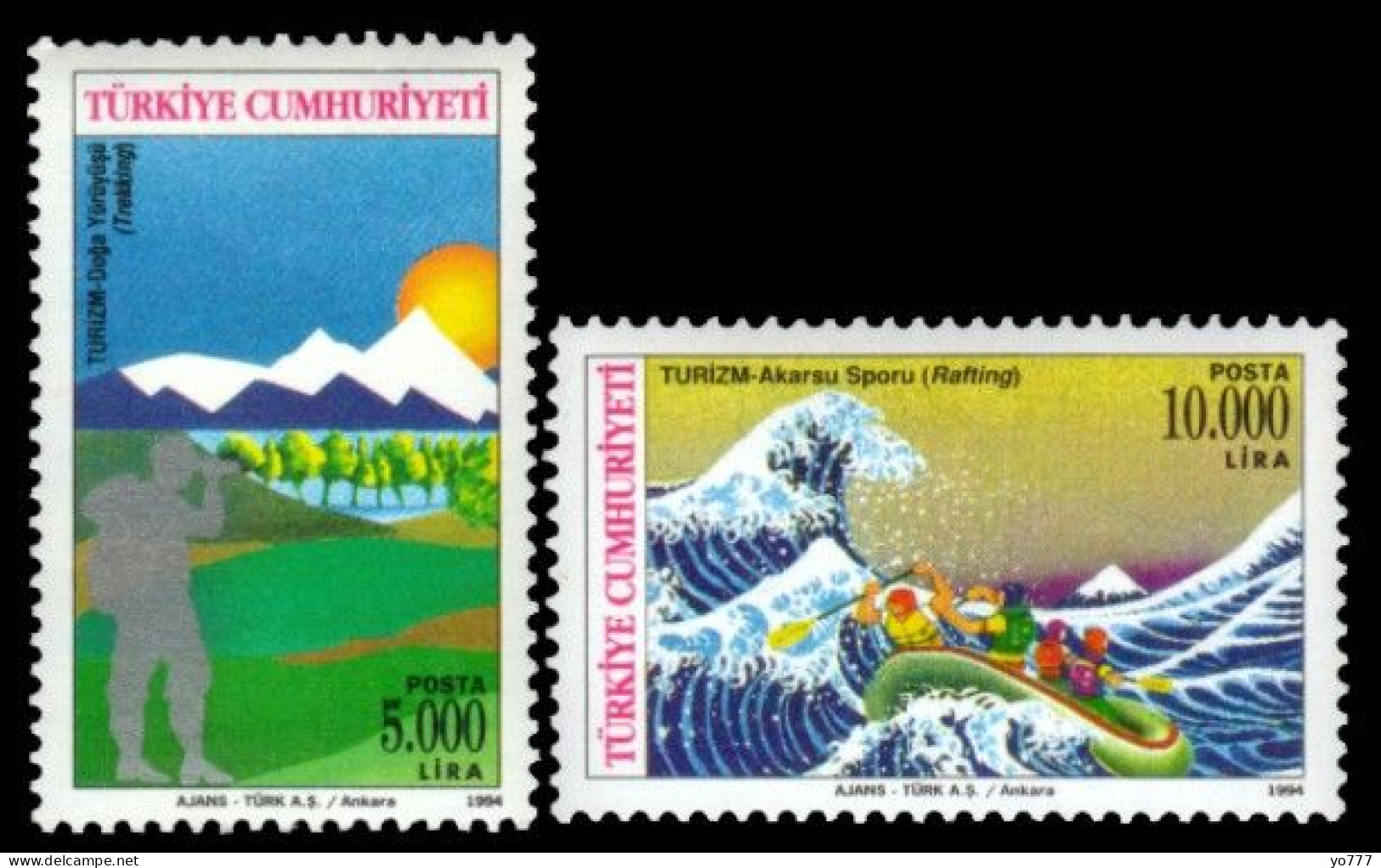 (3025-26) Tourism Rafting Hiking Set MNH** - Neufs