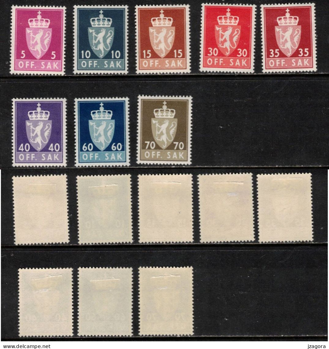 NORWAY NORGE NORWEGEN NORVÈGE 1955 1956 DIENSTMARKEN OFF.SAK.  MH(*) MI D68 -70 73-75 78 79 SC O65-67 70-72 75 76 WAPPEN - Dienstzegels