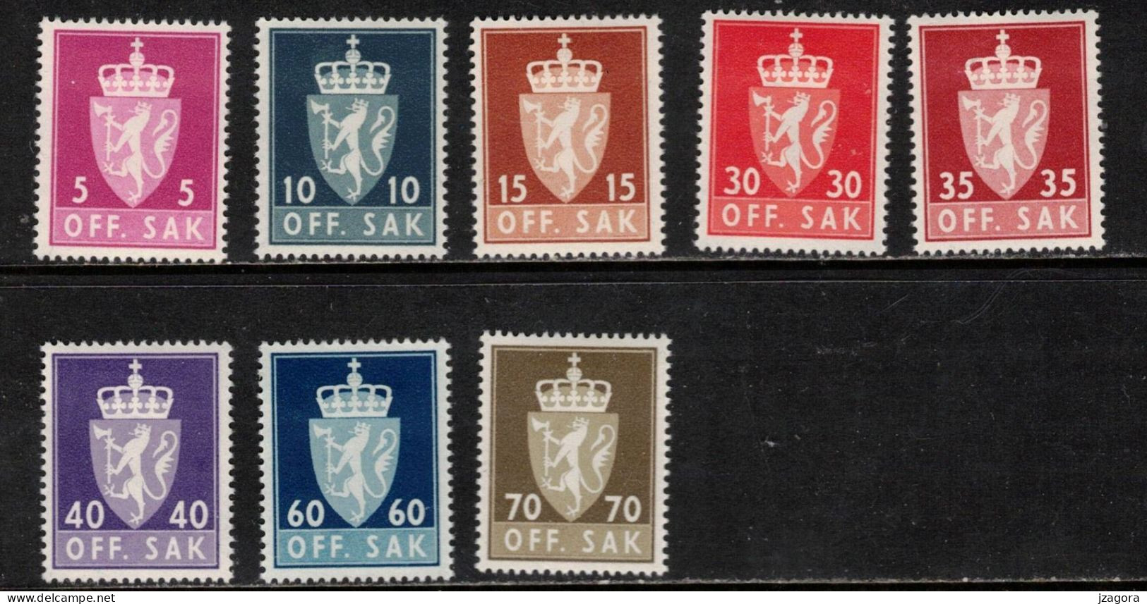 NORWAY NORGE NORWEGEN NORVÈGE 1955 1956 DIENSTMARKEN OFF.SAK.  MH(*) MI D68 -70 73-75 78 79 SC O65-67 70-72 75 76 WAPPEN - Officials