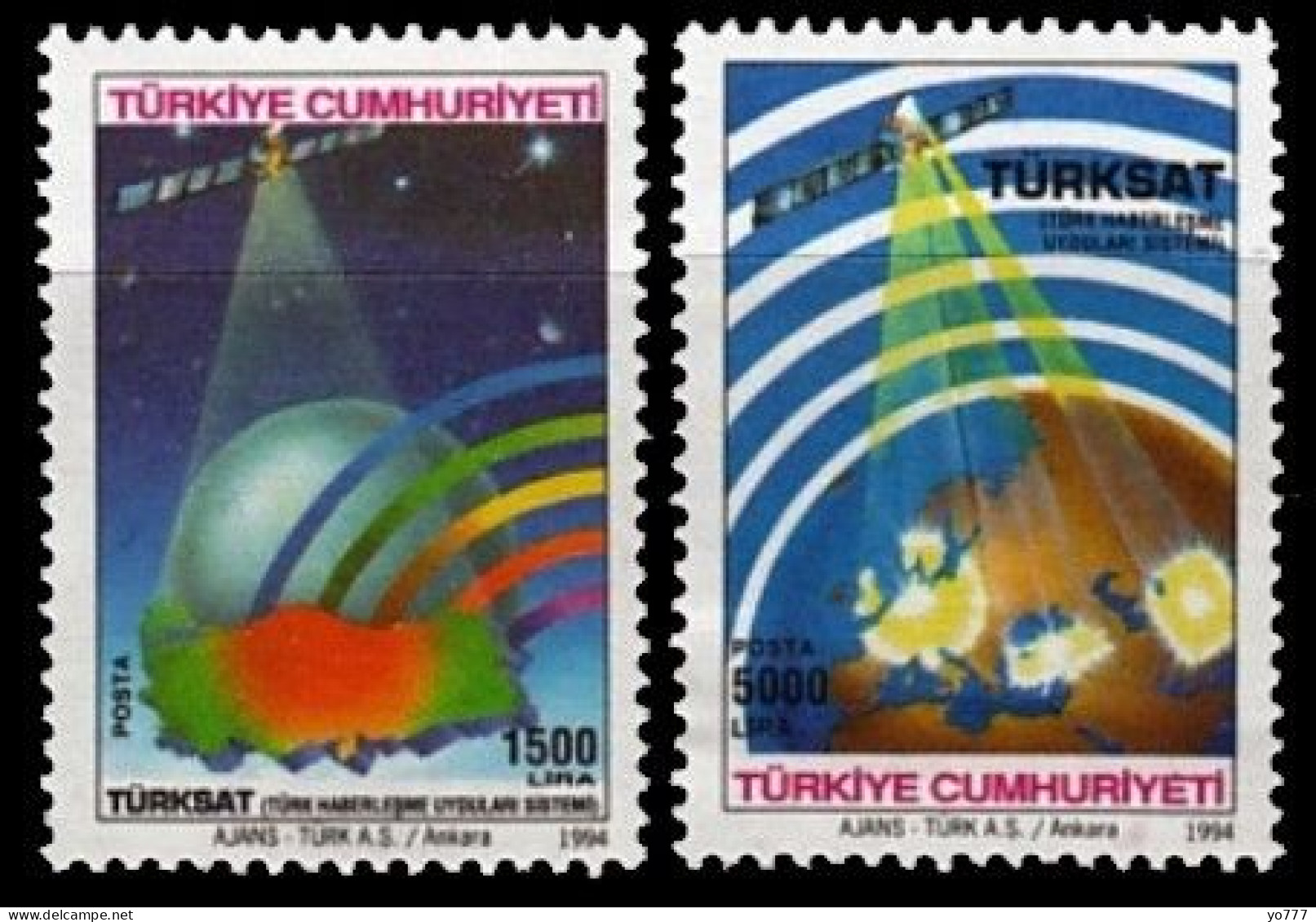 (3010-11) TURKISH SATELLITE COMMUNICATION SYSTEM MNH** - Neufs