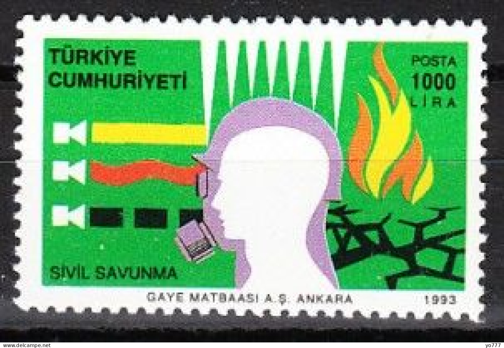 (3009) TURKEY CIVIL DEFENCE MNH** - Unused Stamps