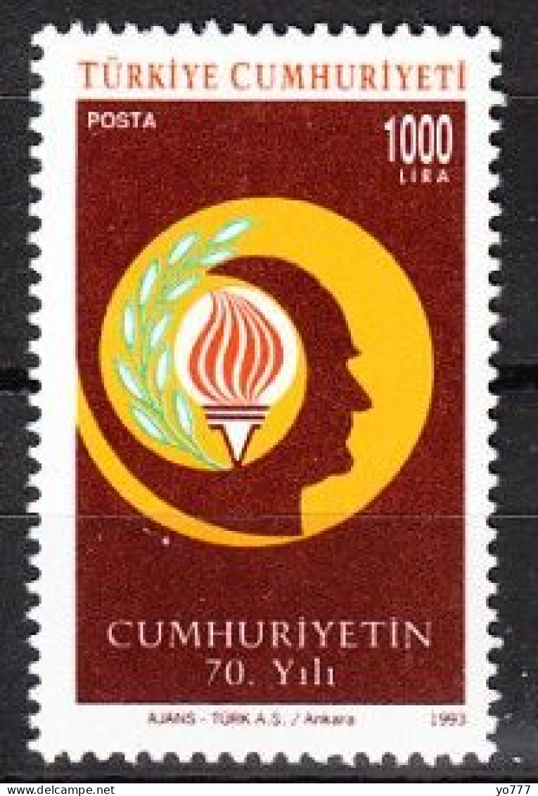 (3008) TURKEY 70th ANNIVERSARY OF THE REPUBLIC MNH** - Neufs