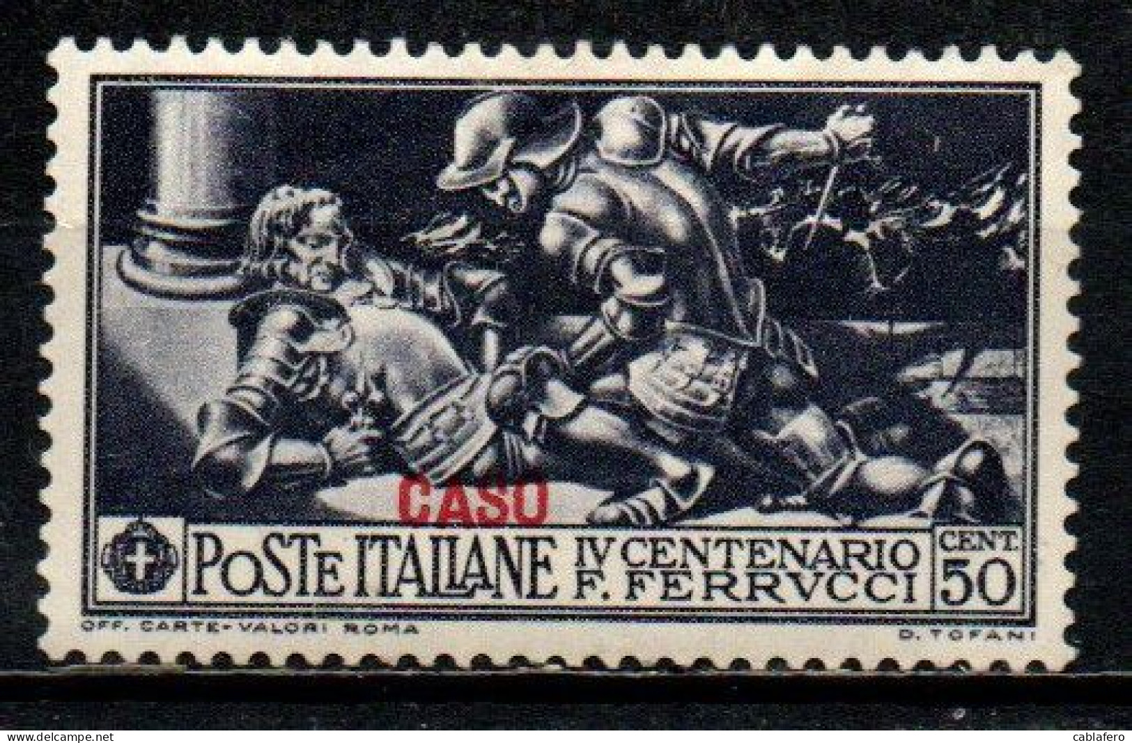 COLONIE ITALIANE - CASO - 1930 - FERRUCCI - 50 C. - MH - Egée (Caso)