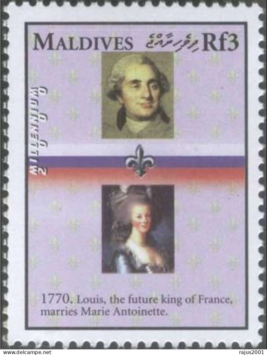 Louis The Future King Of France Marries Marie Antoinette,  French Revolution, History, Royal, MNH Maldives - French Revolution