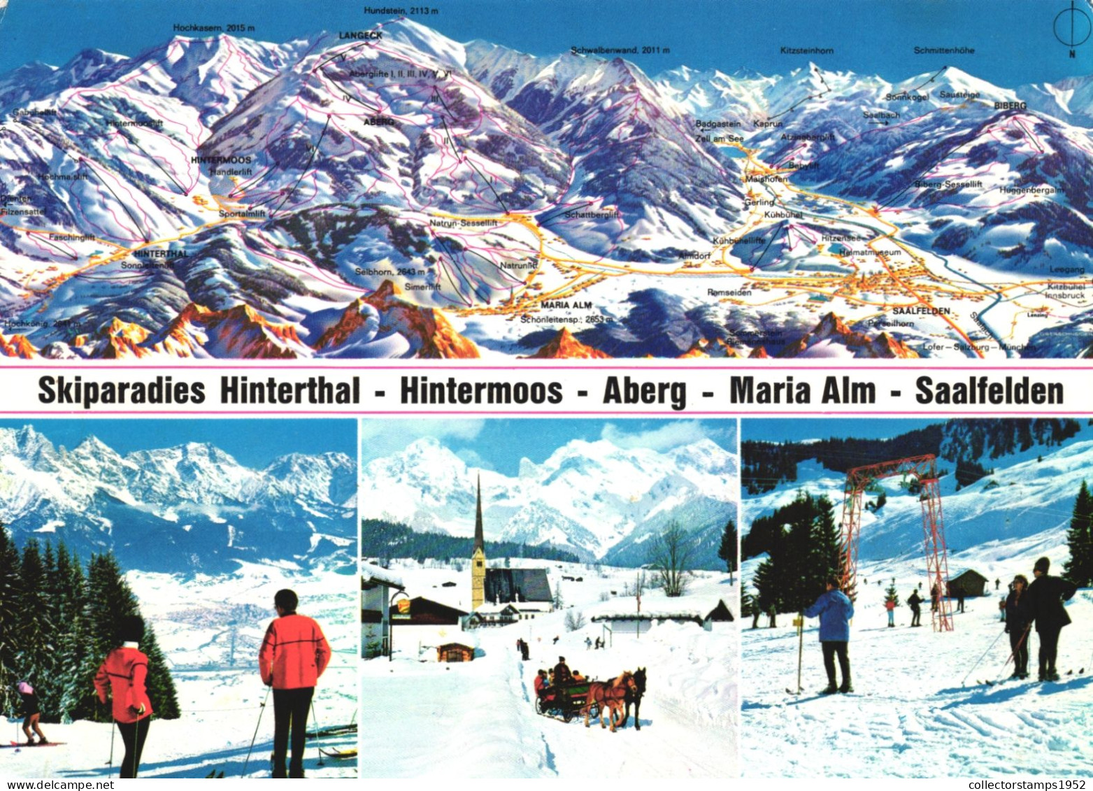 SAALFELDEN, MULTIPLE VIEWS, MARIA ALM, ABERG, MOUNTAIN, HINTERMOOS, SKI RESORT, ARCHITECTURE, LUGE, HORSE, AUSTRIA - Saalfelden