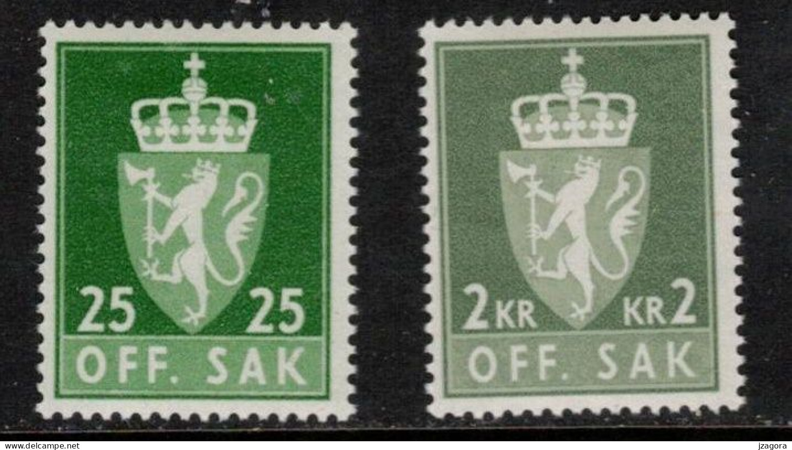 NORWAY NORGE NORWEGEN NORVÈGE 1959 1960 DIENSTMARKEN OFFICIALS OFF.SAK. MH(*) MI D72 84  SC O69 81 WAPPEN COAT OF ARMS - Oficiales