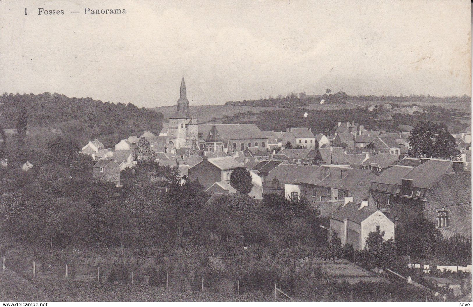 FOSSES Panorama Carte Dos Divisé Postée En 1912 - Fosses-la-Ville