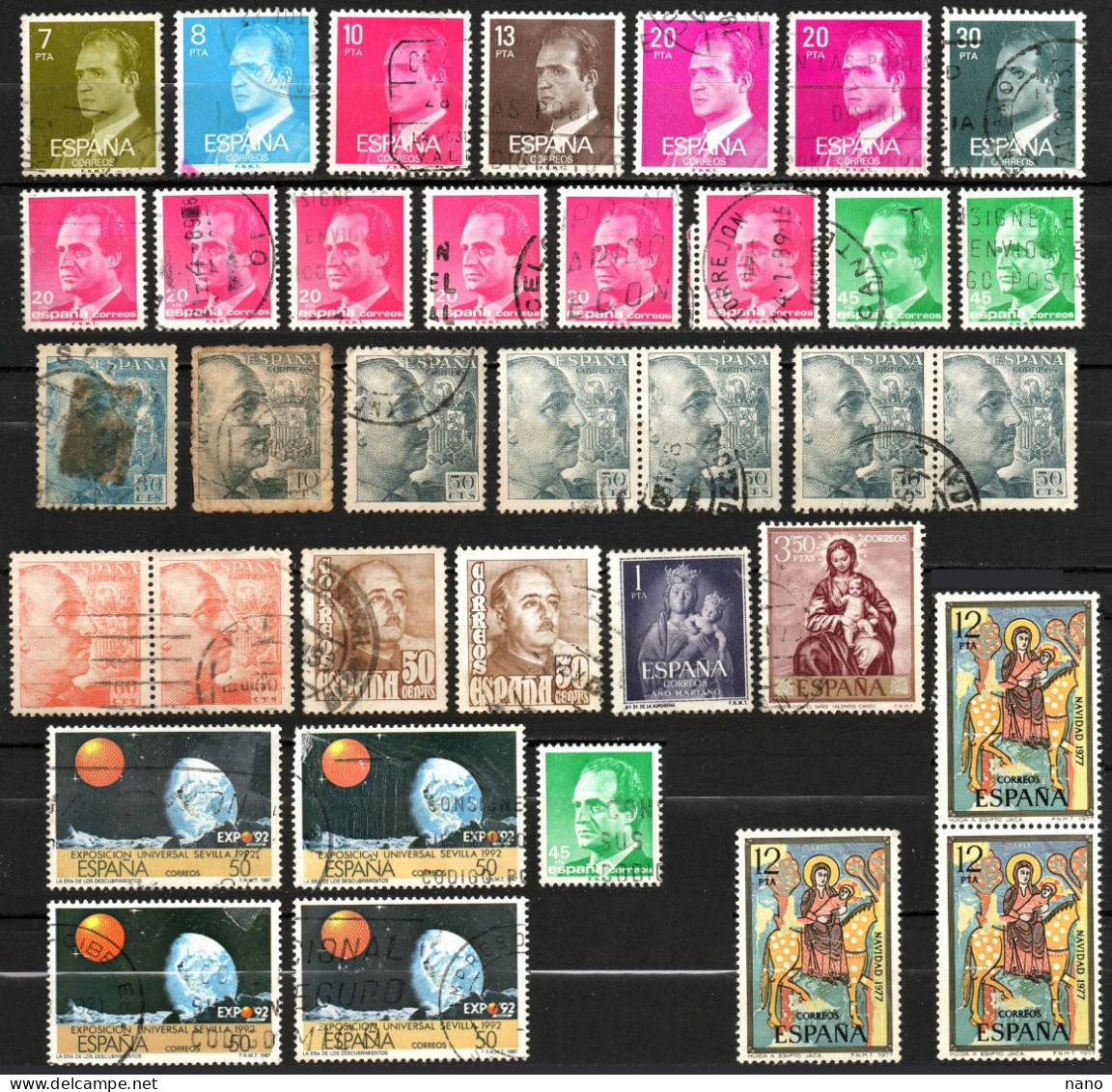 Espagne - Lot De 70 Timbres - Différentes Périodes - Oblitérés + 3 Neuf - Collections