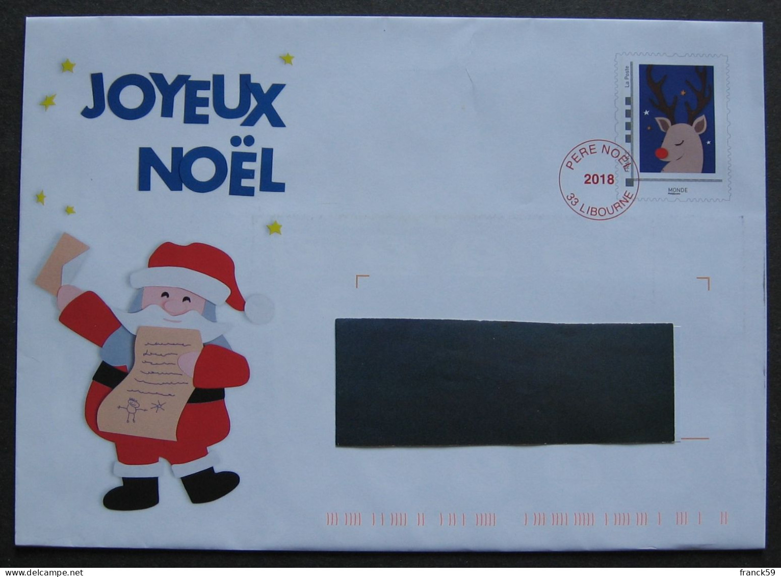 PAP "PERE NOEL 2018" ENVELOPPE NON OUVERTE - MONTIMBRAMOI - Cartas & Documentos