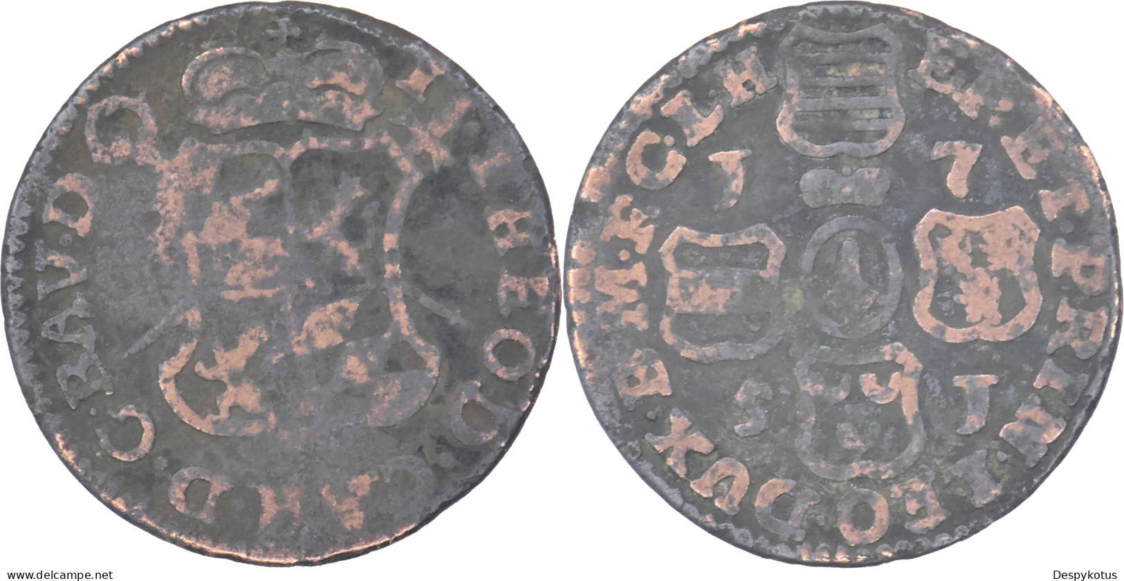 BELGIQUE - Principauté De Liège - 1744 - Jean-Théodore De Bavière - Liard - KM#146 - 17-200 - 975-1795 Prince-Bishopric Of Liège