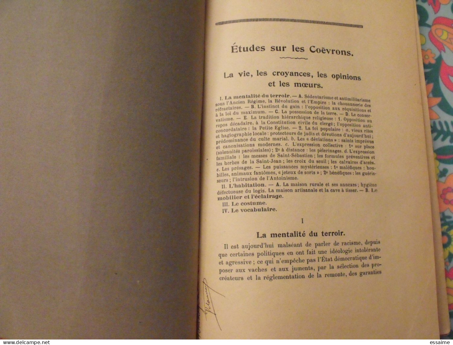 Etudes Sur Les Coëvrons. La Vie, Les Croyances Les Opinions Et Les Moeurs. Delaunay. Goupil, Laval, 1956 - Pays De Loire