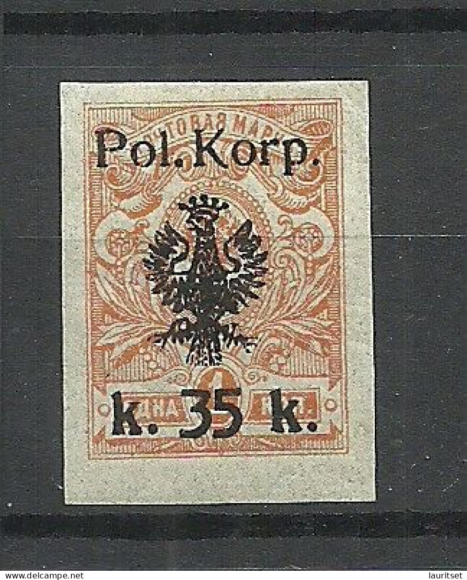 Poland Polska 1918 Polnisches Korps Michel 13 B * - Ungebraucht