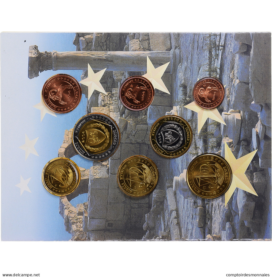 Chypre, Coffret, 2004, EURO COLLECTION CYPRUS 2004 ESSAI PATTERN, FDC - Cyprus