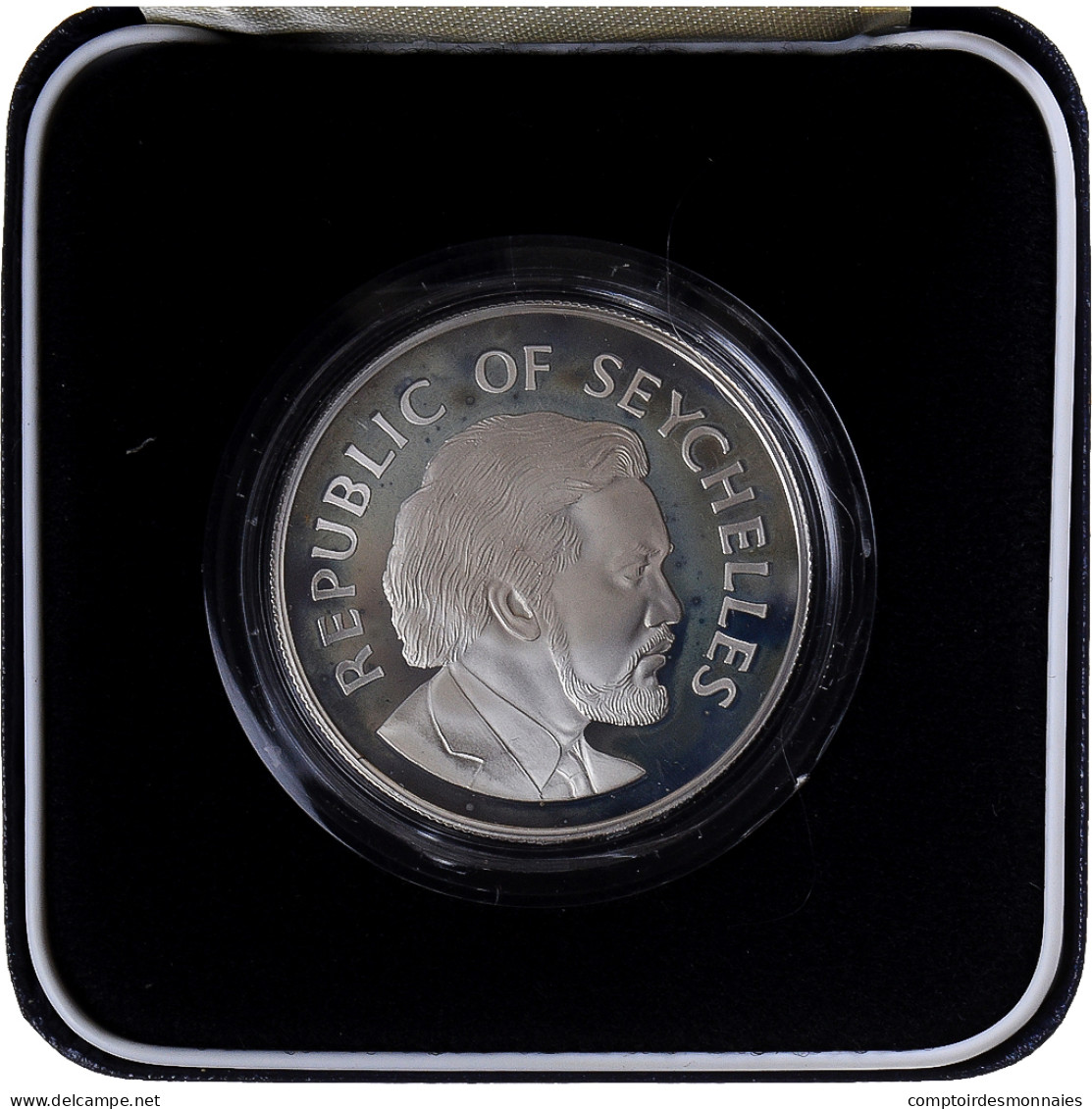 Monnaie, Seychelles, 25 Rupees, 1977, British Royal Mint, BE, FDC, Argent - Seychelles