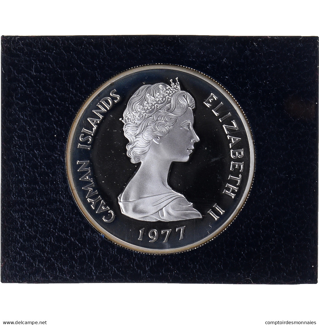 Monnaie, Îles Caïmans, 25 Dollars, 1977, British Royal Mint, FDC, Argent - Cayman (Isole)