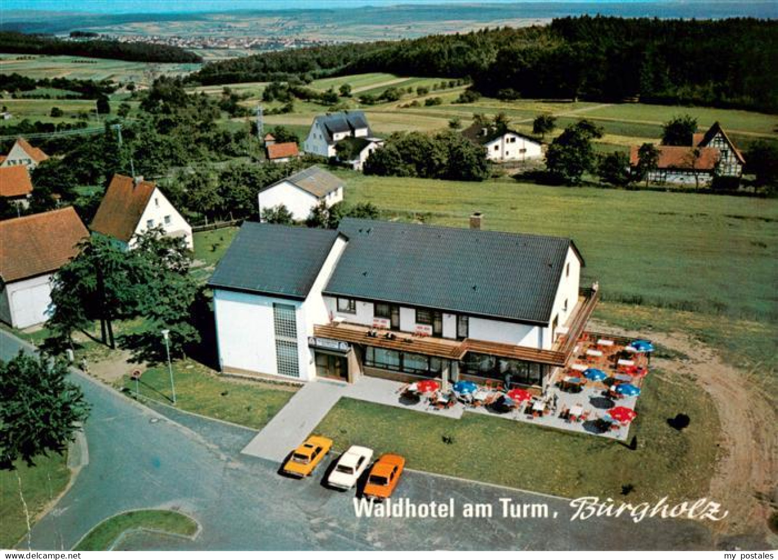 73902938 Burgholz Kirchhain Waldhotel Am Turm Fliegeraufnahme Burgholz Kirchhain - Kirchhain