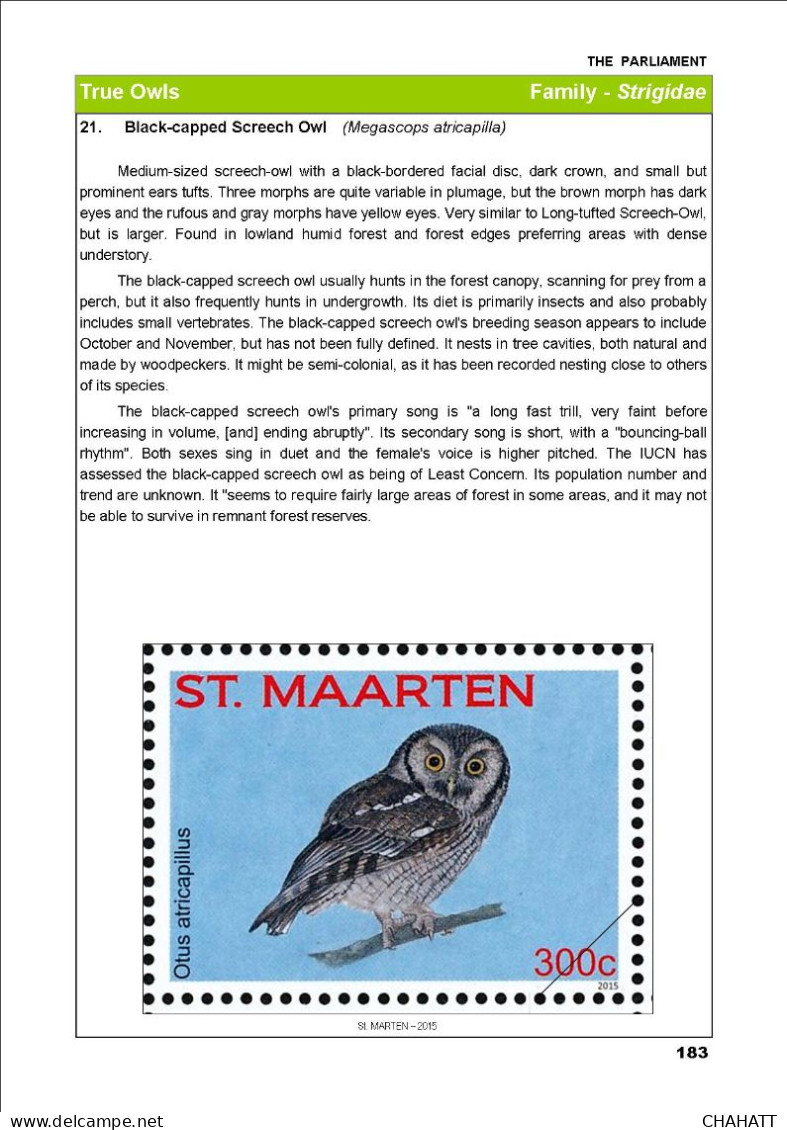 OWLS - RAPTORS- BIRDS OF PREY-"THE PARLIAMENT" - GALLERY OF OWLS ON STAMPS- EBOOK-PDF- DOWNLOADABLE-372 PAGES