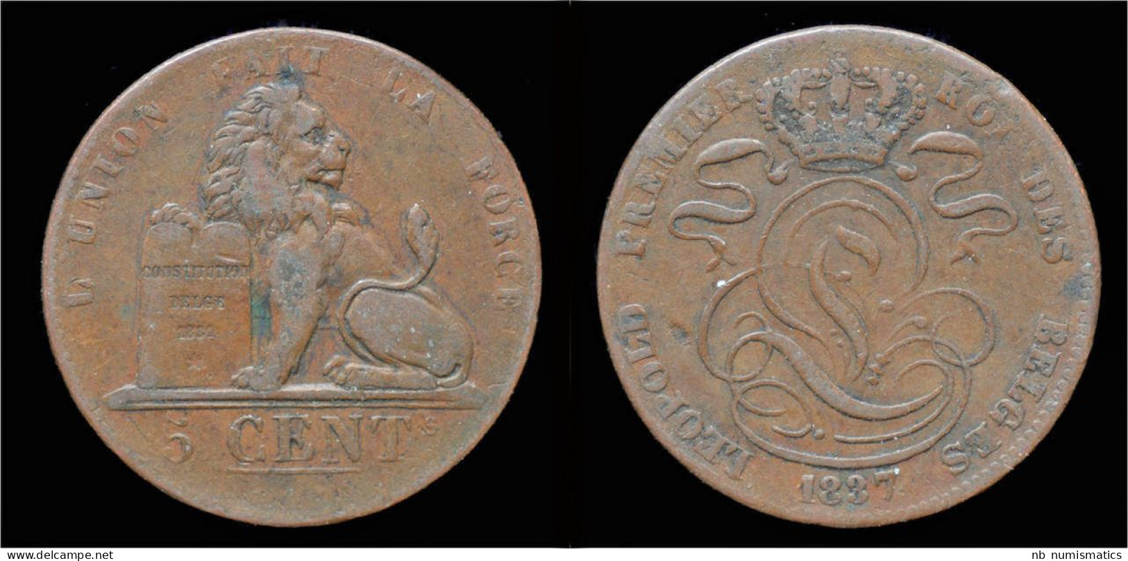Belgium Leopold I 5 Centimes 1837 - 5 Cent