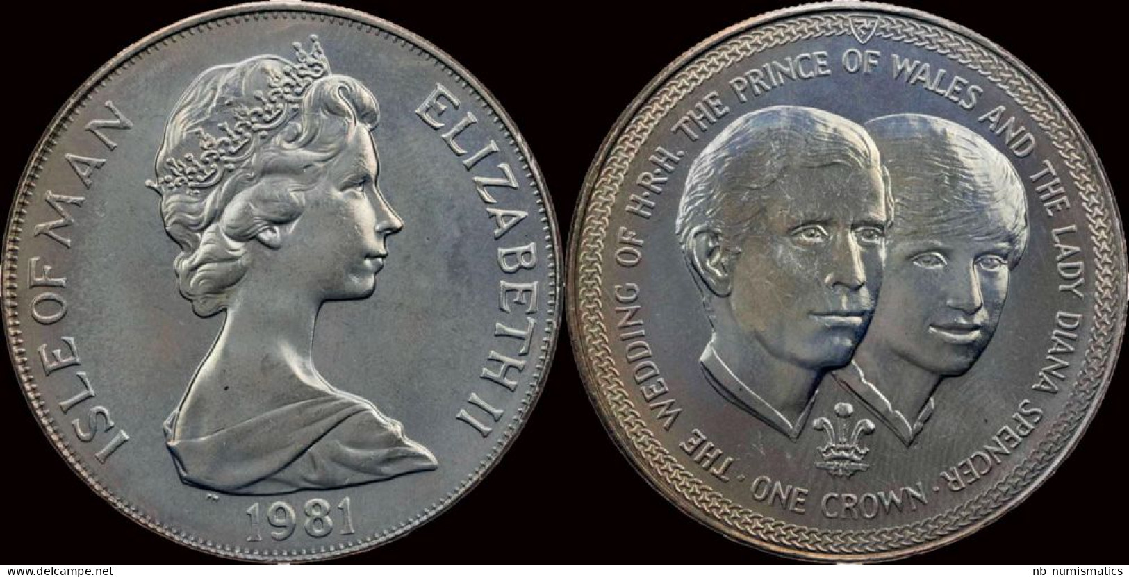 Isle Of Man 1 Crown 1981 Prince Charles And Lady Diana - Colonies
