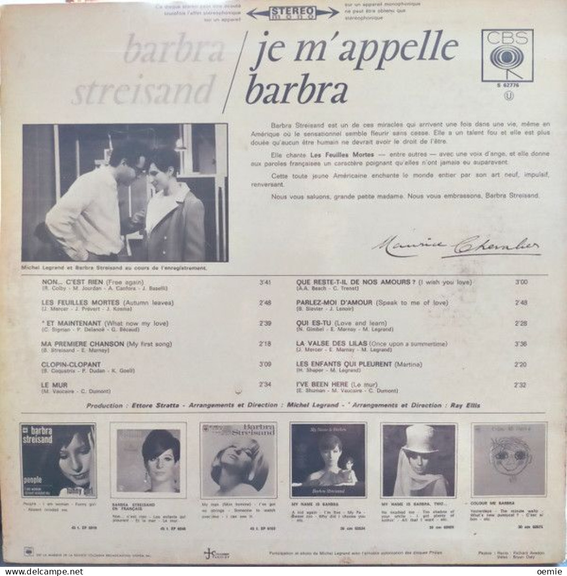 BARBRA  STREISAND  °°  JE M'APELLE BARBRA  ORIGINALE 1966 - Sonstige - Englische Musik