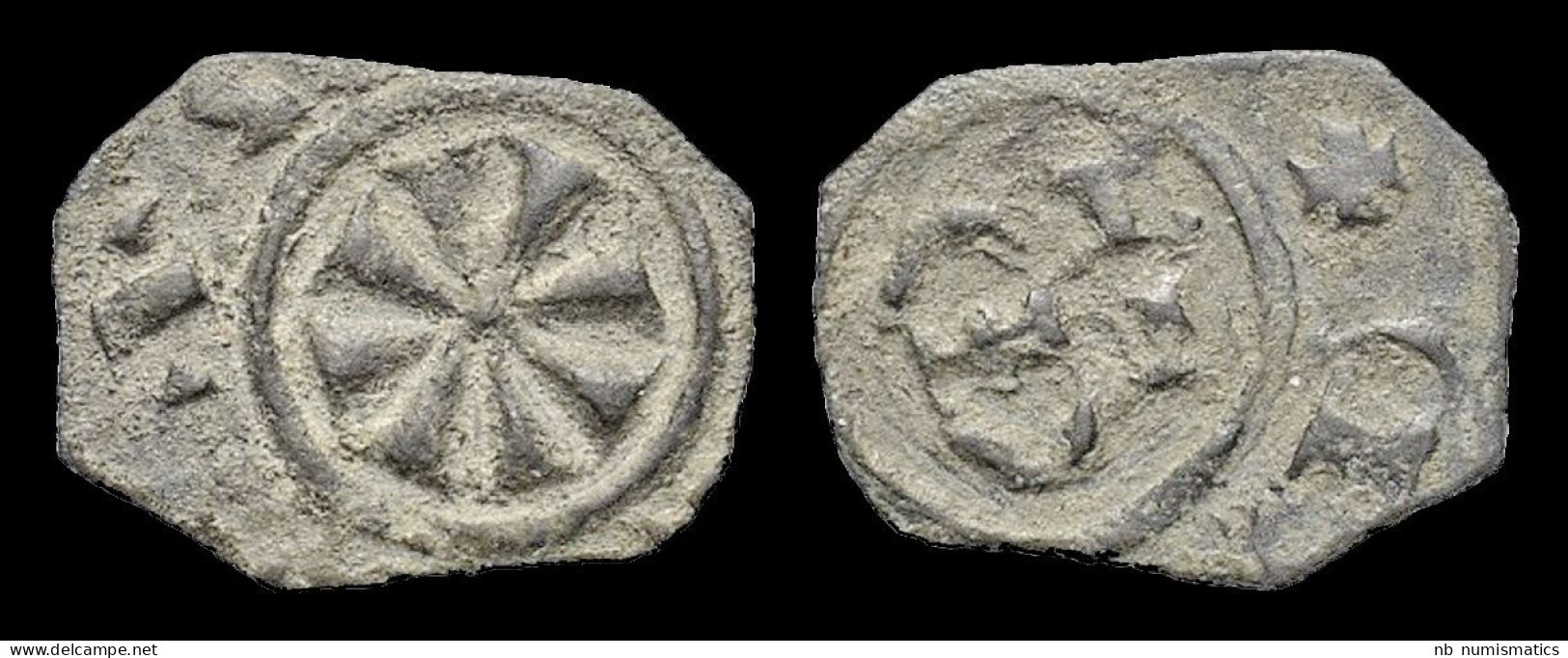 Italy Manfredonia Manfredi AE Denaro - Feudal Coins