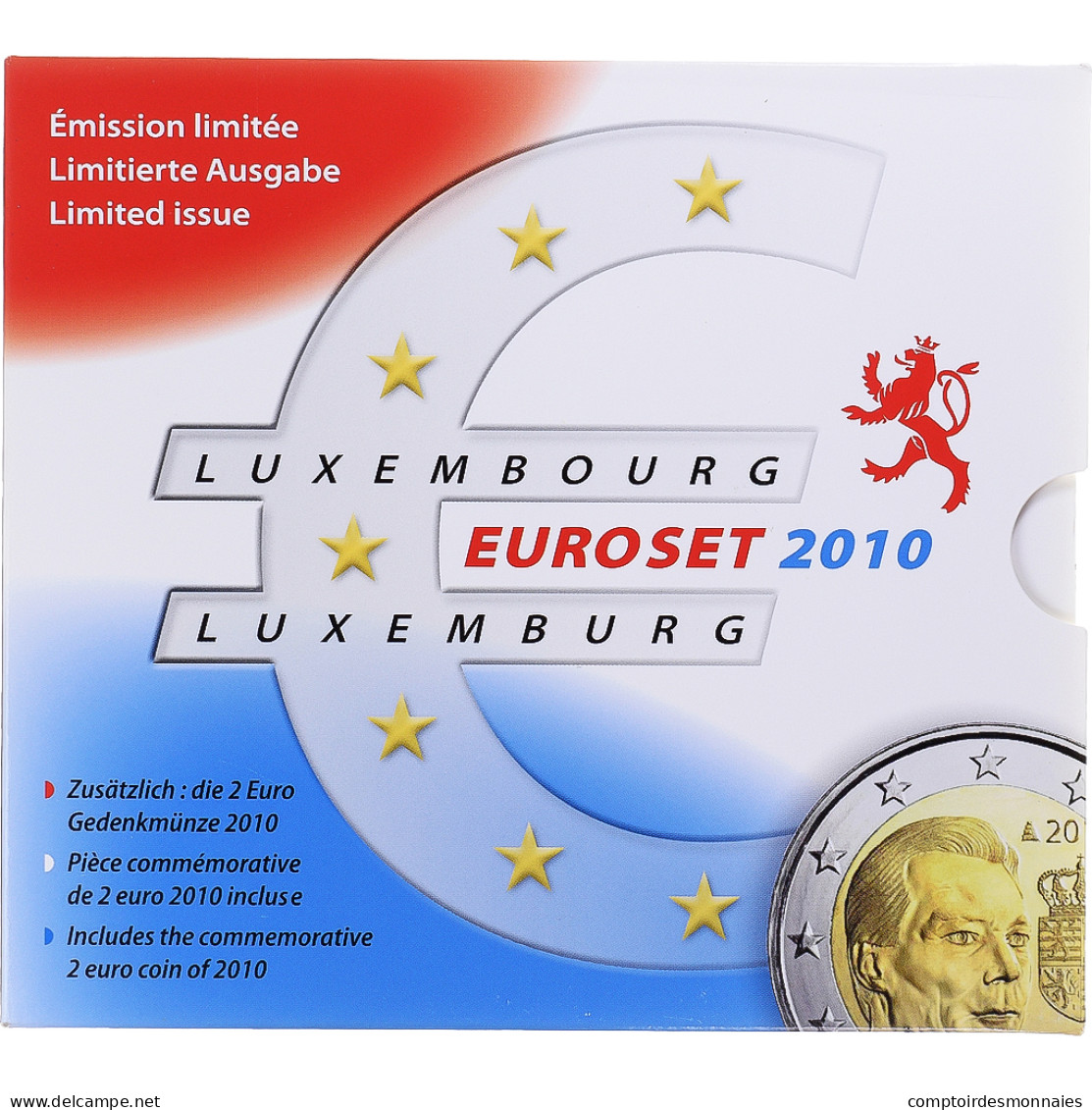 Luxembourg, Euro-Set, 2010, LUXEMBOURG 2010 Dont 2x2 Euro Commémo - Série - Luxemburg