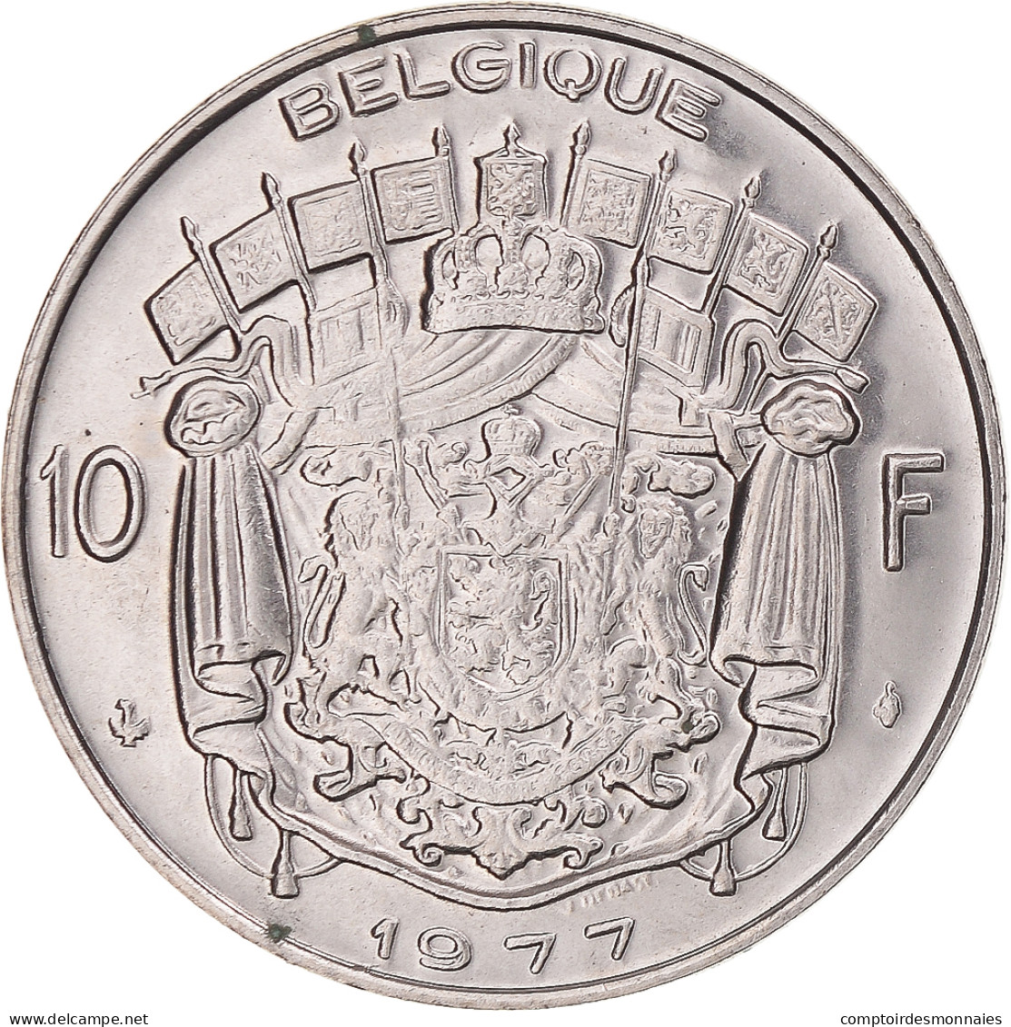 Monnaie, Belgique, 10 Francs, 10 Frank, 1977, Bruxelles, SPL, Nickel, KM:155.1 - 10 Frank