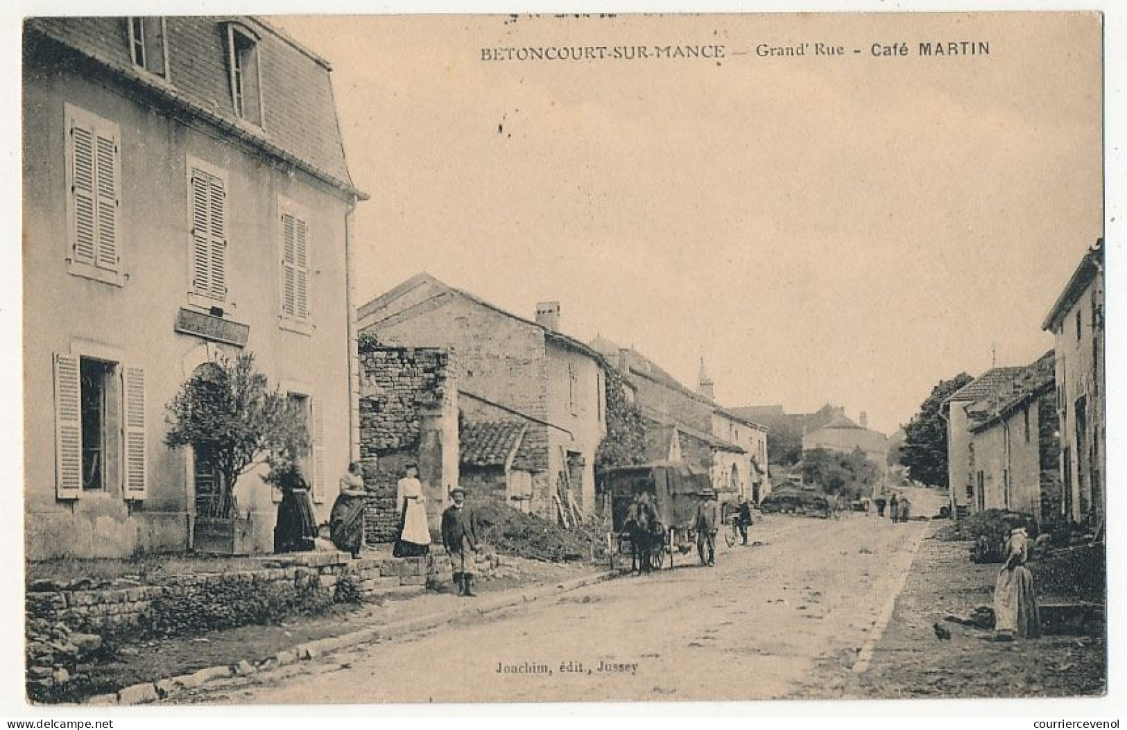 CPA - BETONCOURT-SUR-MANCE (Haute Saône) - Grand Rue - Café Martin - Autres & Non Classés