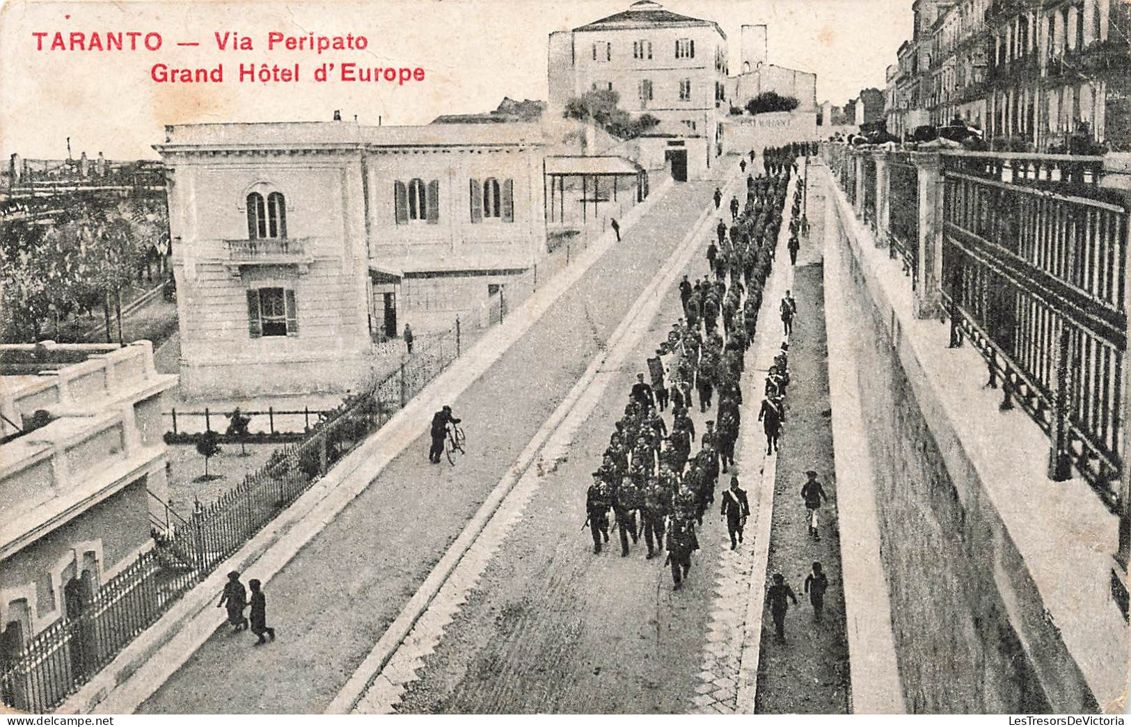 ITALIE - Taranto - Via Peripato - Grand Hôtel D'Europe - Carte Postale Ancienne - Taranto