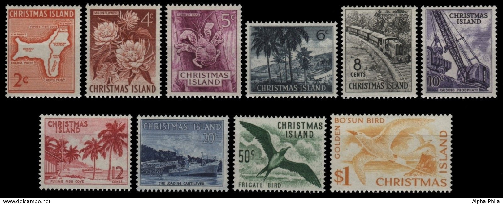 Weihnachtsinsel 1963 - Mi-Nr. 11-20 ** - MNH - Fauna & Flora - Christmas Island